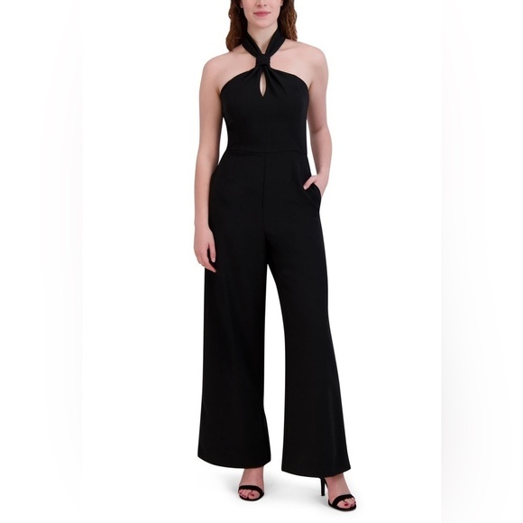 JULIA JORDAN Black Knot Neck Jumpsuit, size 2 - Picture 1 of 5